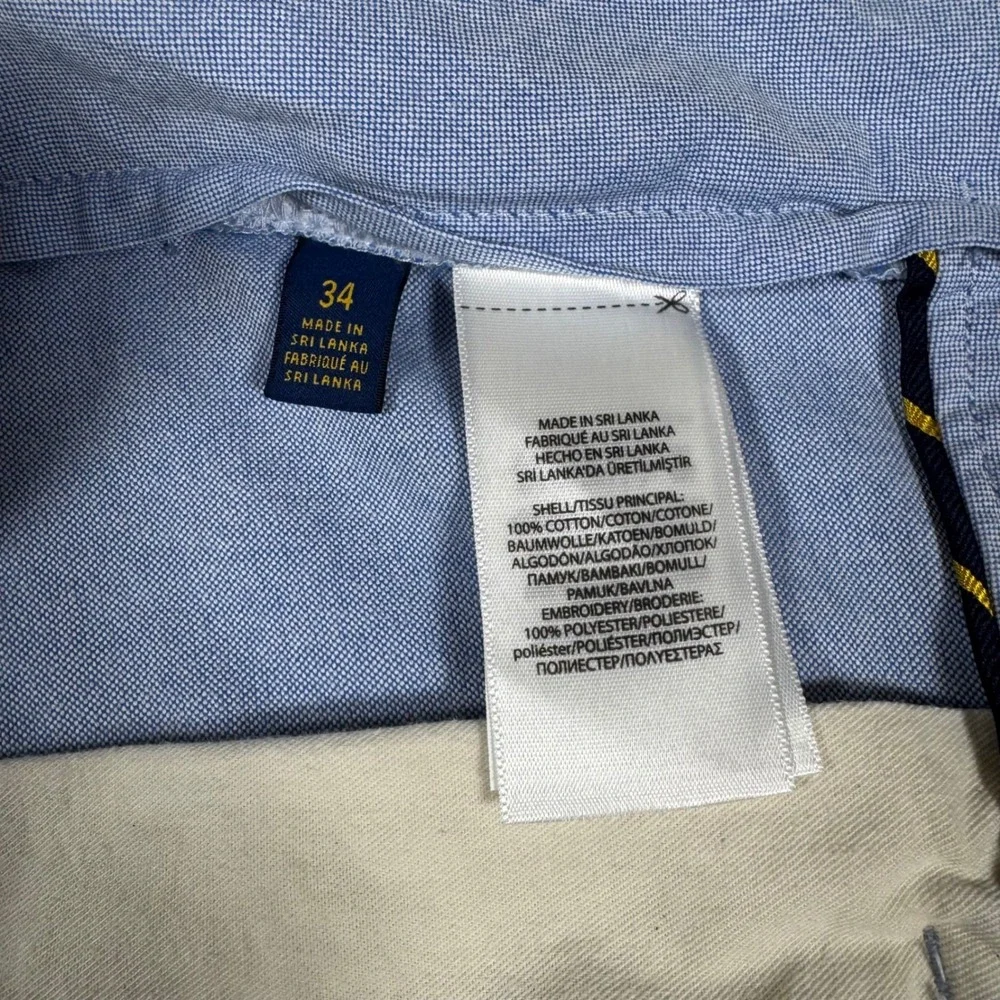 Polo Ralph Lauren Shorts Mens 34 Blue Excellent Polo Bear Embroidered Nautical